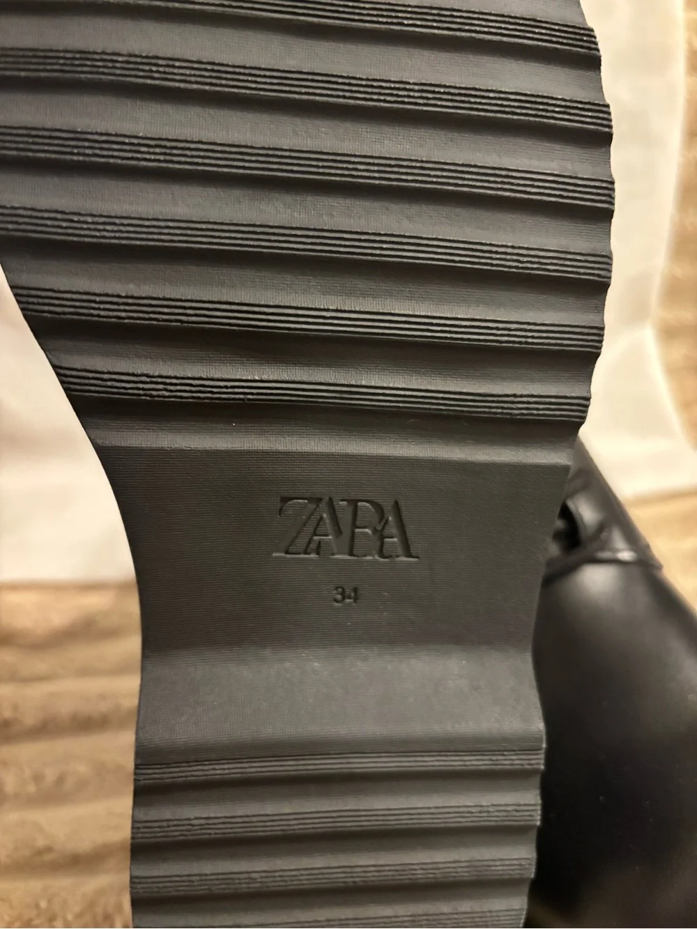 Zara Black Kids Lace-Up Ankle Boots